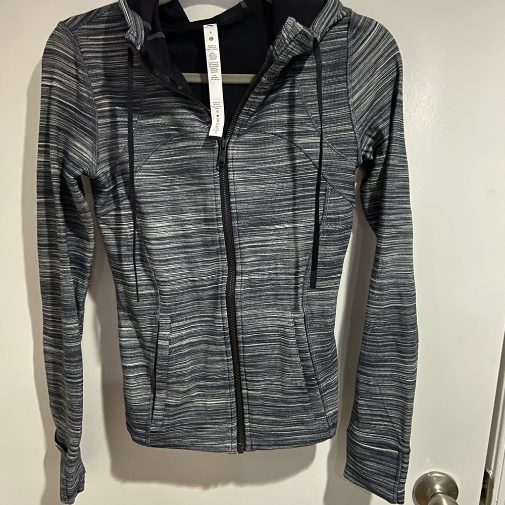Lululemon Athletica Define Jacket- Black and Gray Zip-Up Jacket